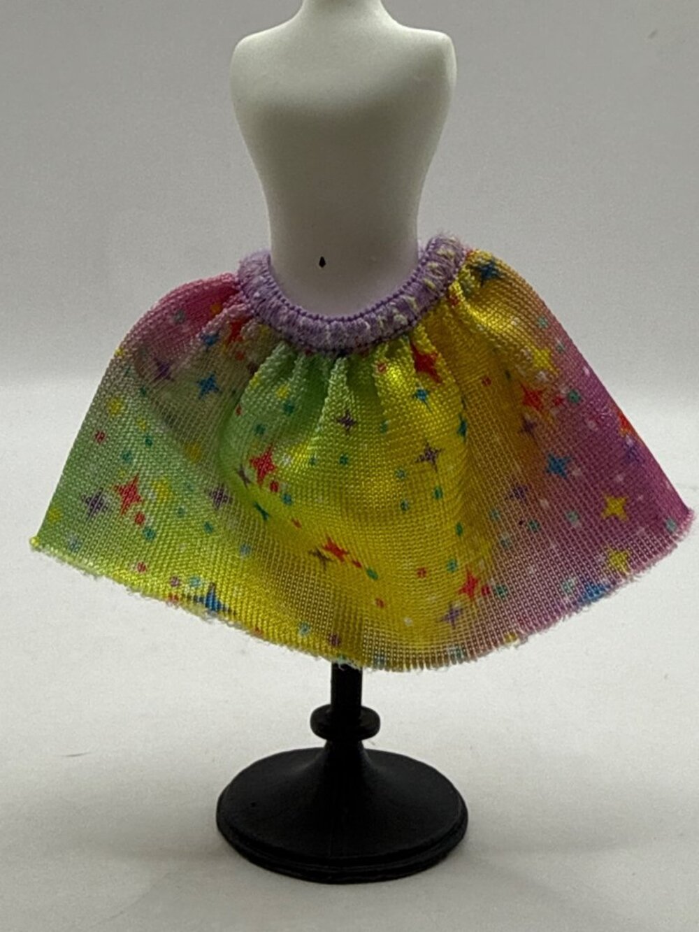Y2K Rainbow Star Print Doll Skirt Pastel Magic Girl Kidcore Fairycore